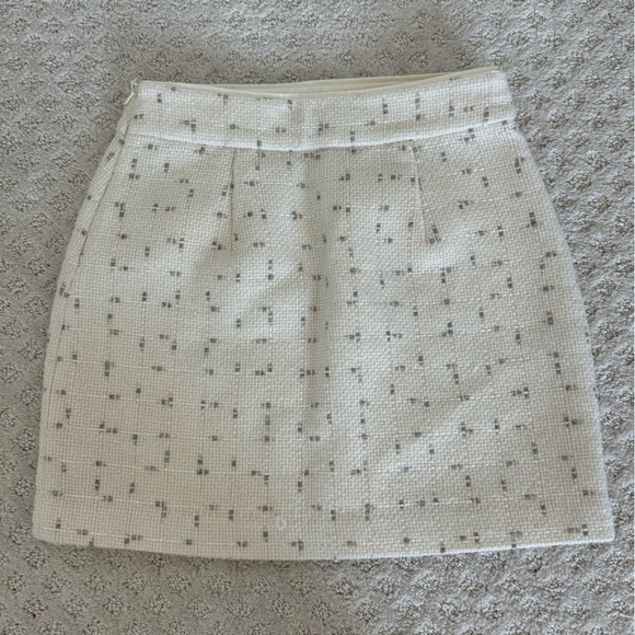 ASSIGNMENT Skirt Tai Mini Size Medium Tweed Pearl White And Cream - Picture 5 of 5